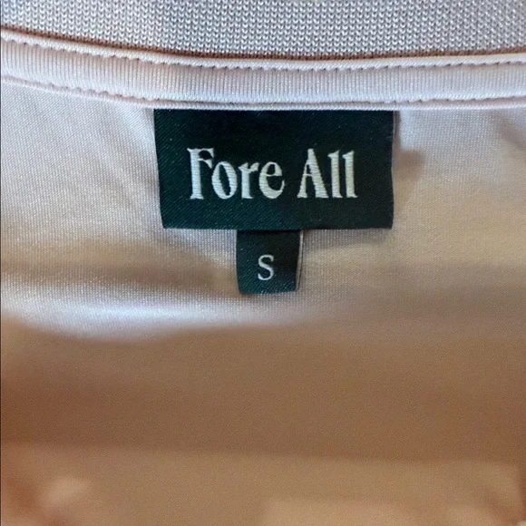 Light Pink Short Sleeve Polo Tee with Contrast Trim - Picture 6 of 6